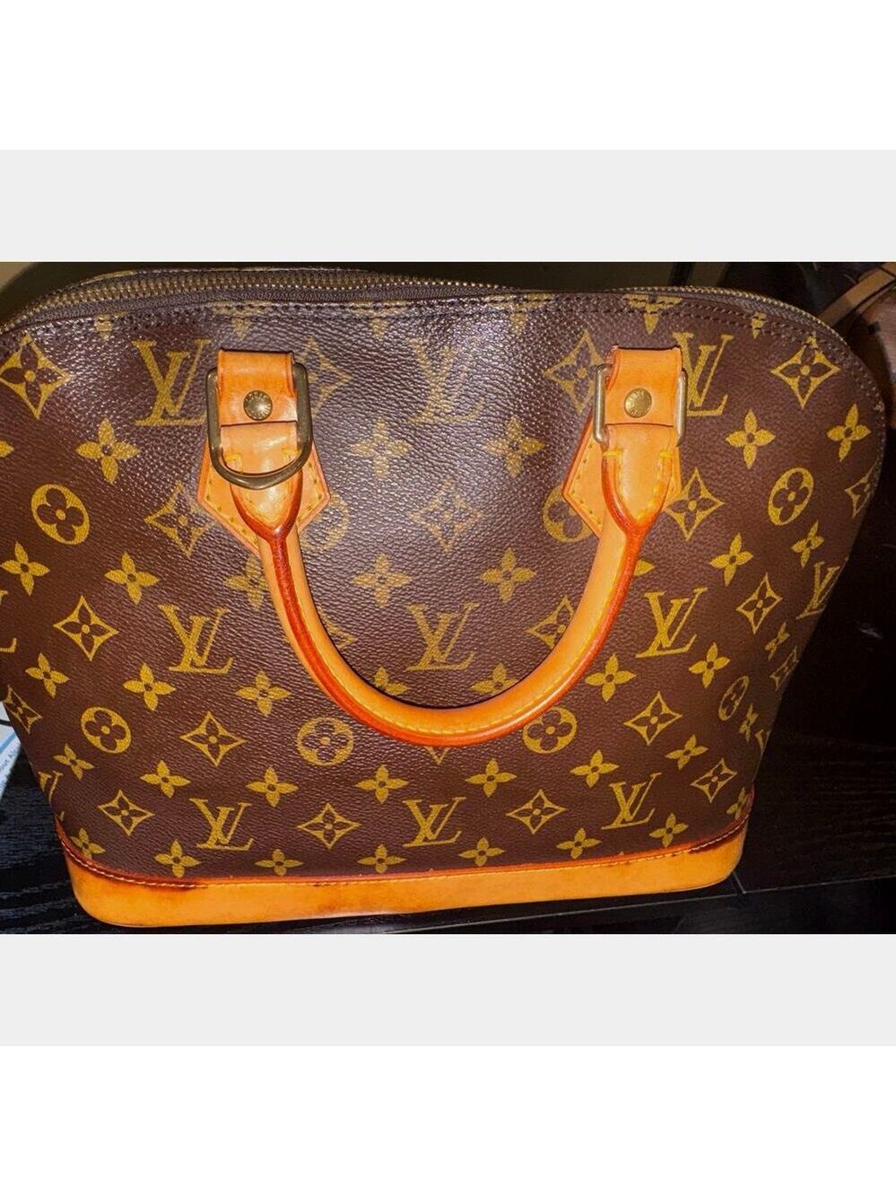 Louis Vuitton Alma PM Monogram Satchel #300 lock and key, Dust Bag - Picture 7 of 15